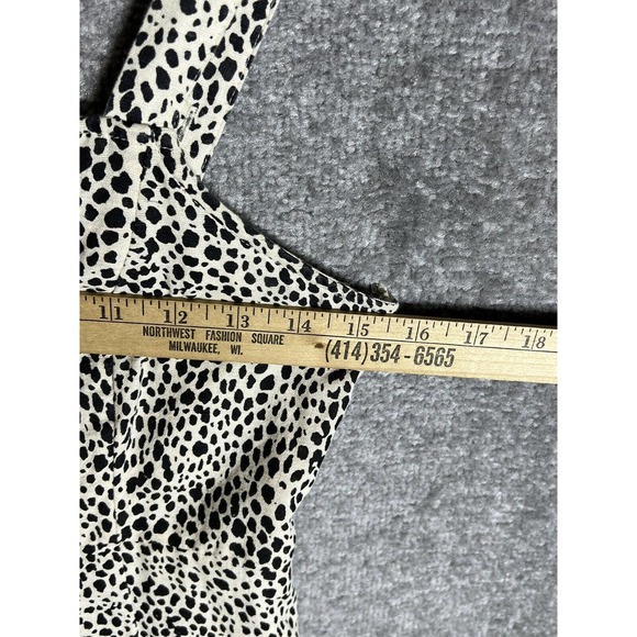 American Eagle Animal Print Linen‎ Cotton Mini Dress Womens Sz Small Square Neck - Picture 15 of 16
